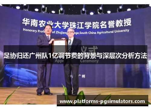 足协归还广州队1亿调节费的背景与深层次分析方法